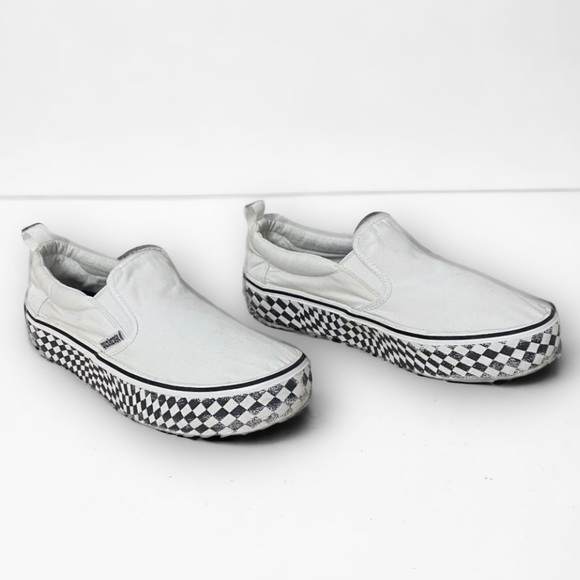 Punkrose Women's Checkerboard Canvas Slip On Sneakers, Size 9.5 - Picture 1 of 7
